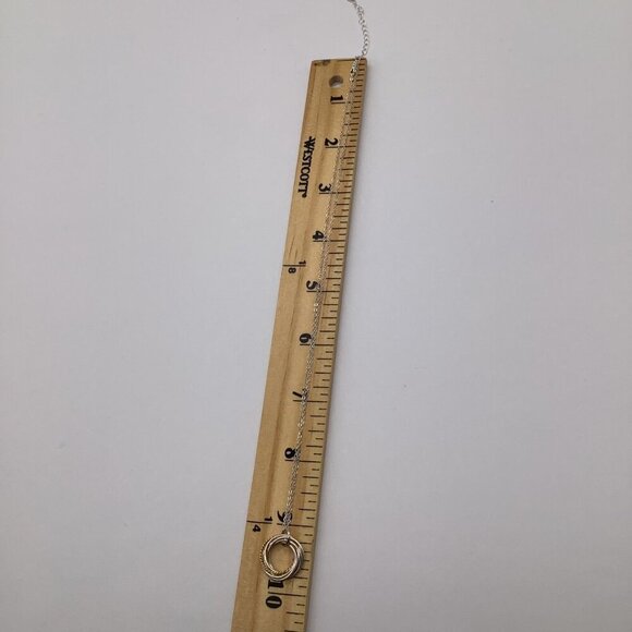 925 Sterling Silver 70th Birthday Necklace Pendant With Six Rings & One Gold Rin - Picture 9 of 16